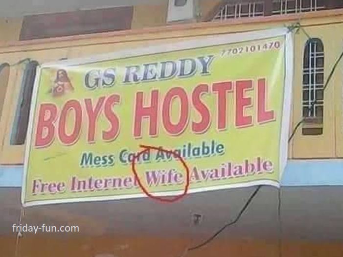 Just what you need at a Boy's Hostel! 🤪