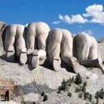 Rare view of the rear of Mount Rushmore! 😀